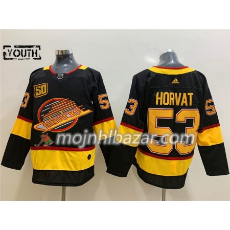 Dresovi Vancouver Canucks Bo Horvat 53 Flying Skate 50th Anniversary Adidas 2019-2020 Crna Authentic - Dječji